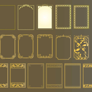 アンティーク金フレーム png(背景透過) or aiベクター