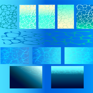 海面・ビーチの海の背景11種 - 高解像度png(背景透過) or ai(ベクター)