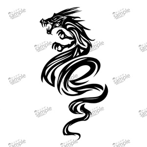 3 kinds of dragon tattoo style marks - png/ai