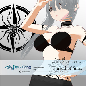 Thread of Stars（星の糸）蜘蛛とスターのタトゥーデカールセット - Dark Sings