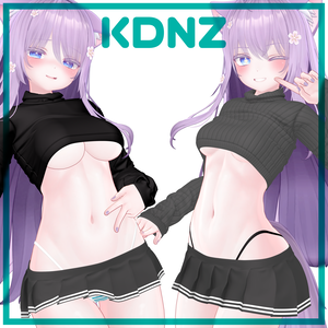「萌」Croptop Turtleneck Sweater for Moe