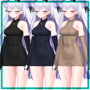 【複数アバター対応】タートルネックドレス - Turtleneck Dress 缩略图 22