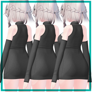 【複数アバター対応】タートルネックドレス - Turtleneck Dress 缩略图 12