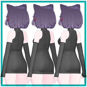 【複数アバター対応】タートルネックドレス - Turtleneck Dress 缩略图 9