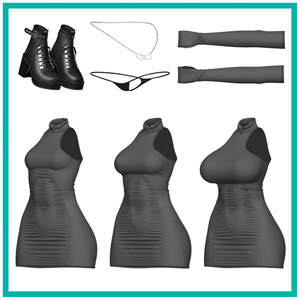 【複数アバター対応】タートルネックドレス - Turtleneck Dress 缩略图 6