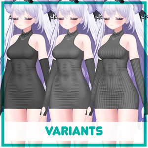 【複数アバター対応】タートルネックドレス - Turtleneck Dress 缩略图 5