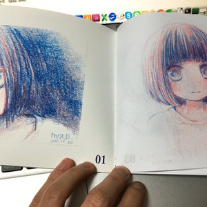 ドローイング集「#赤青鉛筆ドローイング」