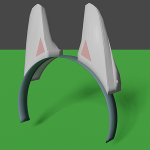 【無料3D素材】風倉モエのウサミミカチューシャ【クリスタ利用可能】