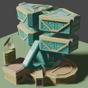 【無料3D素材】NIKKE コマンドセンター(外観)【クリスタ利用可能】