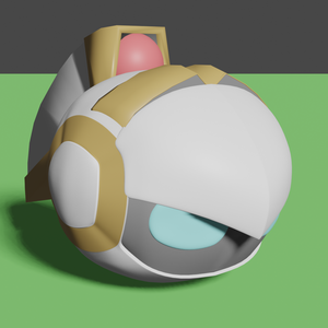 【無料3D素材】ボンバーガール プラチナの髪飾り【クリスタ利用可能】