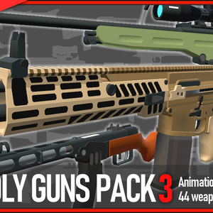 LOW POLY GUNS PACK vol.3 ローポリ銃パック第3弾