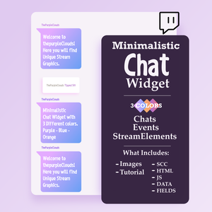 Minimal chat widget for Twitch, Simple minimalistic chat widget for twitch, customizable chat widget | OBS | StreamElements | Streamlabs