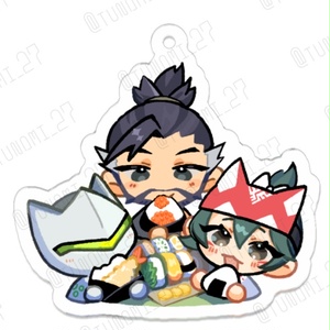 おにぎりもぐもぐアクキー