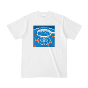 金魚すくい　ドット絵Tシャツ