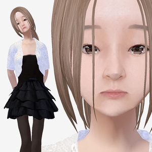 適度なリアル感の着せ替えドール　モデル体型の女の子　シンメトリー　素体 vroidデータ　VRMデータ