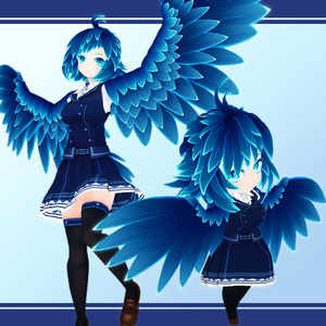 オリジナル3Dモデル：【ネノン】SD付きハーピーセット - aokuro