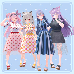 【80アバター対応】Summer Lace Flare Dress 缩略图 11