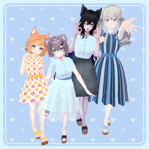 【80アバター対応】Summer Lace Flare Dress 缩略图 13