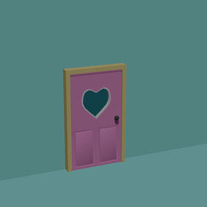 Heart windowed Door