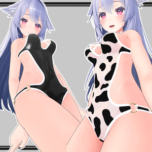 【桔梗用】ワンピース牛水着 / One-piece Cow Swimsuit for Kikyo 缩略图 5