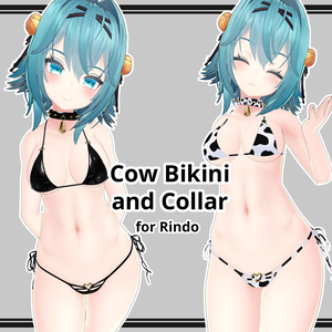 【竜胆用】牛のビキニとカラー / Cow Bikini and Collar for Rindo
