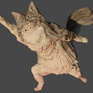 毛深いねこ　二足歩行【Avatar3.0対応】