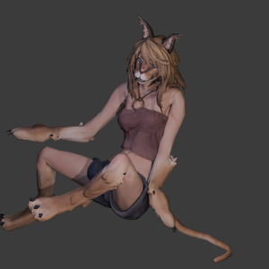 【VRChat対応アバター】猫獣人種族 -Servaline-【VRCFacialTracking対応】
