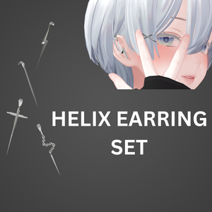 Helix Earring Set | ヘリックスイヤリングセット | VRCHAT | Accessory 