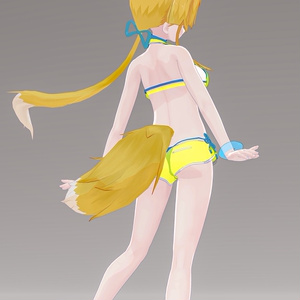「お狐様女学生 稲荷原」 オリジナル3Dモデル 複数アバター対応衣装同梱 #e62f8b 缩略图 28
