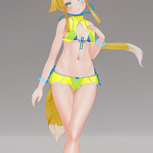 「お狐様女学生 稲荷原」 オリジナル3Dモデル 複数アバター対応衣装同梱 #e62f8b 缩略图 51