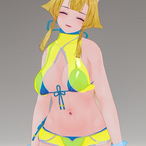 「お狐様女学生 稲荷原」 オリジナル3Dモデル 複数アバター対応衣装同梱 #e62f8b 缩略图 47