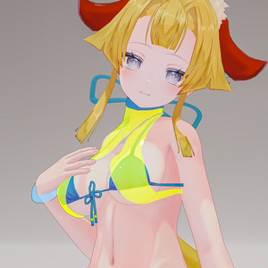 「お狐様女学生 稲荷原」 オリジナル3Dモデル 複数アバター対応衣装同梱 #e62f8b 缩略图 77