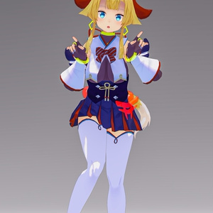 「お狐様女学生 稲荷原」 オリジナル3Dモデル 複数アバター対応衣装同梱 #e62f8b 缩略图 56