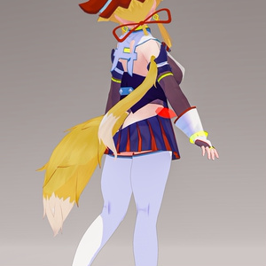 「お狐様女学生 稲荷原」 オリジナル3Dモデル 複数アバター対応衣装同梱 #e62f8b 缩略图 20