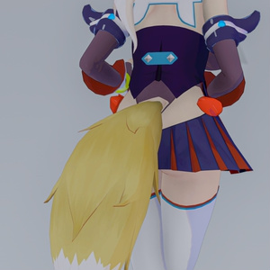 オリジナル3Dモデル お狐様女学生 稲荷原 - Inaribara - #e62f8b
