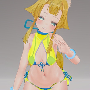 「お狐様女学生 稲荷原」 オリジナル3Dモデル 複数アバター対応衣装同梱 #e62f8b 缩略图 53