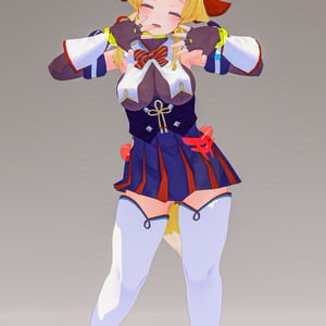「お狐様女学生 稲荷原」 オリジナル3Dモデル 複数アバター対応衣装同梱 #e62f8b 缩略图 38
