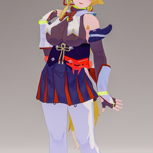 「お狐様女学生 稲荷原」 オリジナル3Dモデル 複数アバター対応衣装同梱 #e62f8b 缩略图 42