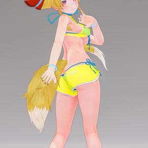 「お狐様女学生 稲荷原」 オリジナル3Dモデル 複数アバター対応衣装同梱 #e62f8b 缩略图 40