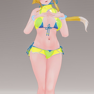 「お狐様女学生 稲荷原」 オリジナル3Dモデル 複数アバター対応衣装同梱 #e62f8b 缩略图 45