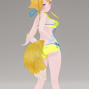 「お狐様女学生 稲荷原」 オリジナル3Dモデル 複数アバター対応衣装同梱 #e62f8b 缩略图 34