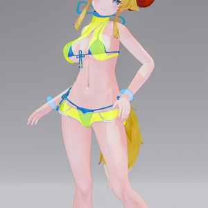 「お狐様女学生 稲荷原」 オリジナル3Dモデル 複数アバター対応衣装同梱 #e62f8b 缩略图 75