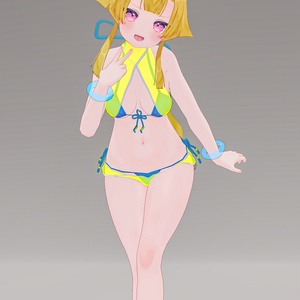 「お狐様女学生 稲荷原」 オリジナル3Dモデル 複数アバター対応衣装同梱 #e62f8b 缩略图 35