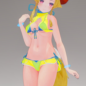 「お狐様女学生 稲荷原」 オリジナル3Dモデル 複数アバター対応衣装同梱 #e62f8b 缩略图 39