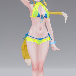 「お狐様女学生 稲荷原」 オリジナル3Dモデル 複数アバター対応衣装同梱 #e62f8b 缩略图 81