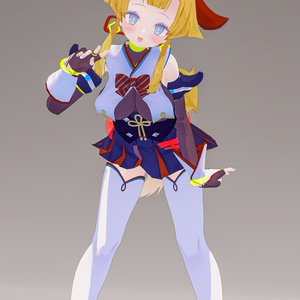 「お狐様女学生 稲荷原」 オリジナル3Dモデル 複数アバター対応衣装同梱 #e62f8b 缩略图 26