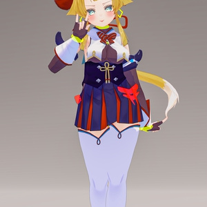 「お狐様女学生 稲荷原」 オリジナル3Dモデル 複数アバター対応衣装同梱 #e62f8b 缩略图 48