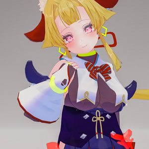 「お狐様女学生 稲荷原」 オリジナル3Dモデル 複数アバター対応衣装同梱 #e62f8b 缩略图 68