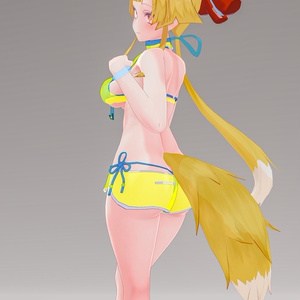 「お狐様女学生 稲荷原」 オリジナル3Dモデル 複数アバター対応衣装同梱 #e62f8b 缩略图 70