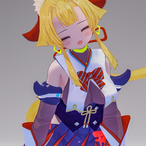 「お狐様女学生 稲荷原」 オリジナル3Dモデル 複数アバター対応衣装同梱 #e62f8b 缩略图 62